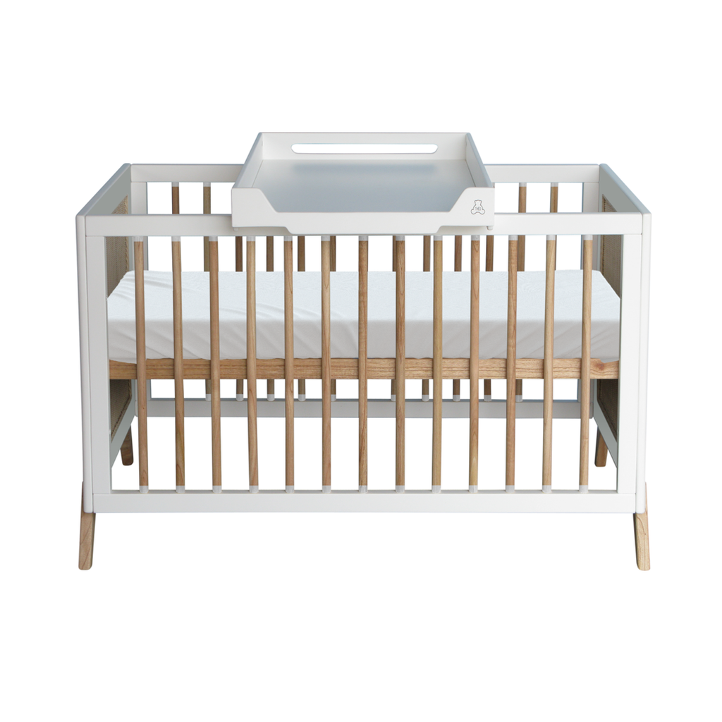 Marelia Evolutive Bed Rattan 60 x 120 - Neige