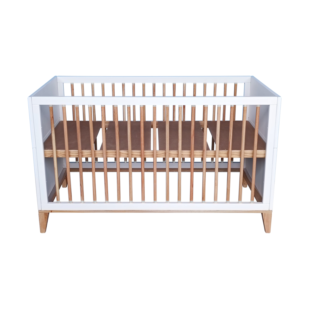 Nami Evolutive Bed 70 x 140 - Rattan / Neige