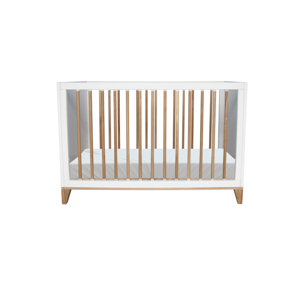 Nami Evolutive Bed 60 x 120 - Rattan / Neige