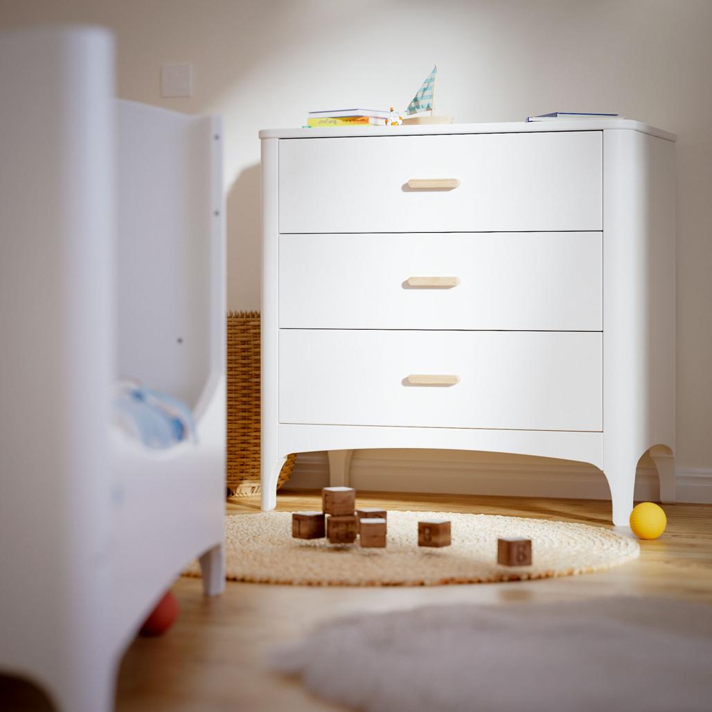 NEREE  COMMODE / BIG CHEST OF DRAWERS H88.8cm - Neige