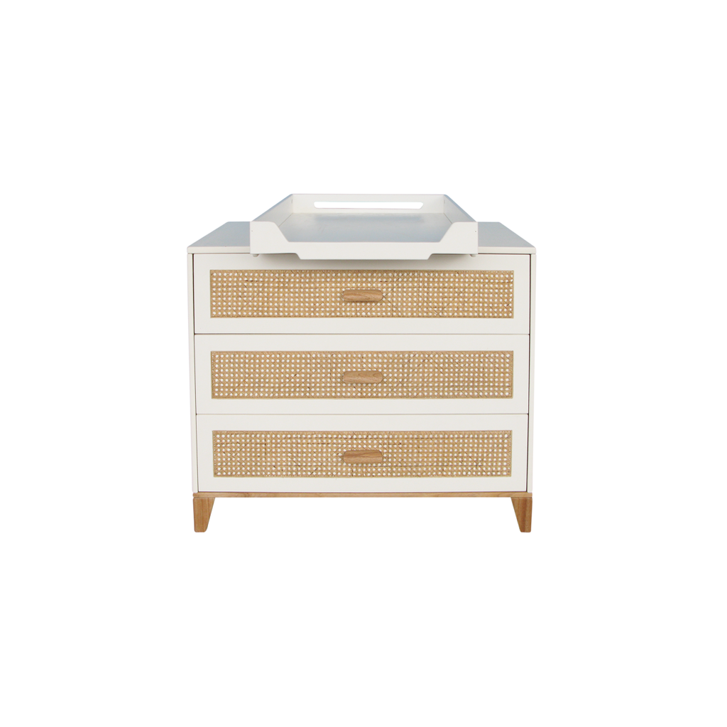 Nami Rattan Chest of Drawer - Neige