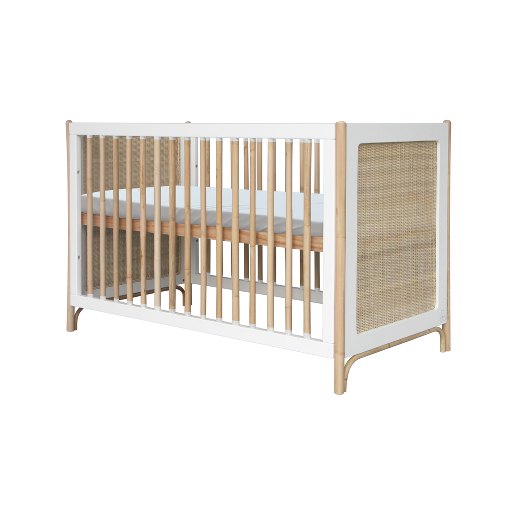 Oceania Rattan Evolutive Bed 60 x 120 - Neige