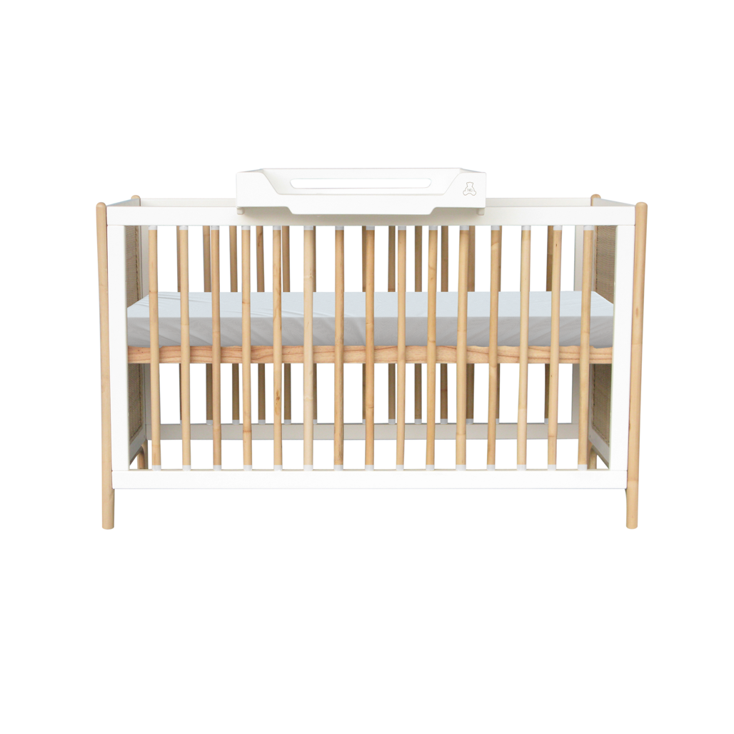 Oceania Rattan Evolutive Bed 60 x 120 - Neige