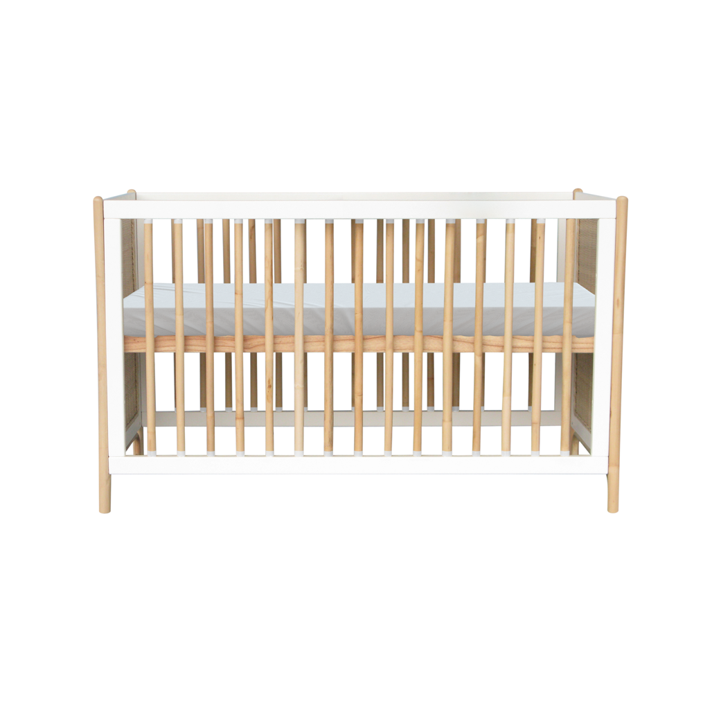 Oceania Rattan Evolutive Bed 60 x 120 - Neige