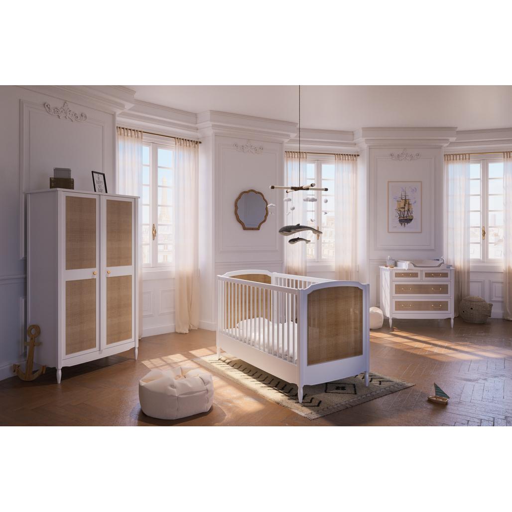 HERMIONE Commode / Big Chest of Drawers - Neige
