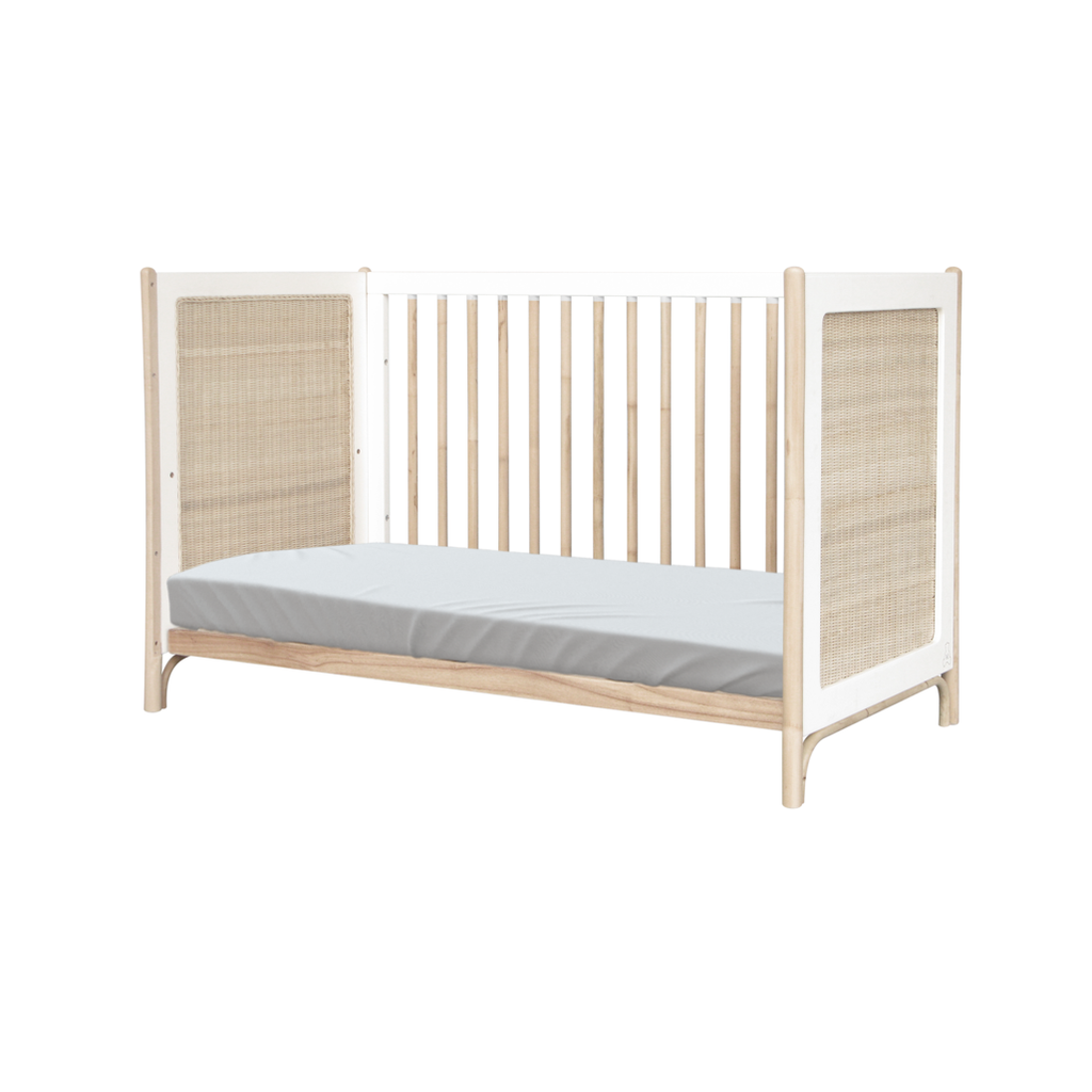 Oceania Rattan Evolutive Bed 60 x 120 - Neige