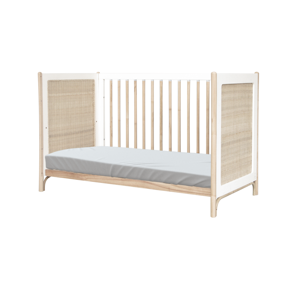 Oceania Rattan Evolutive Bed 60 x 120 - Neige