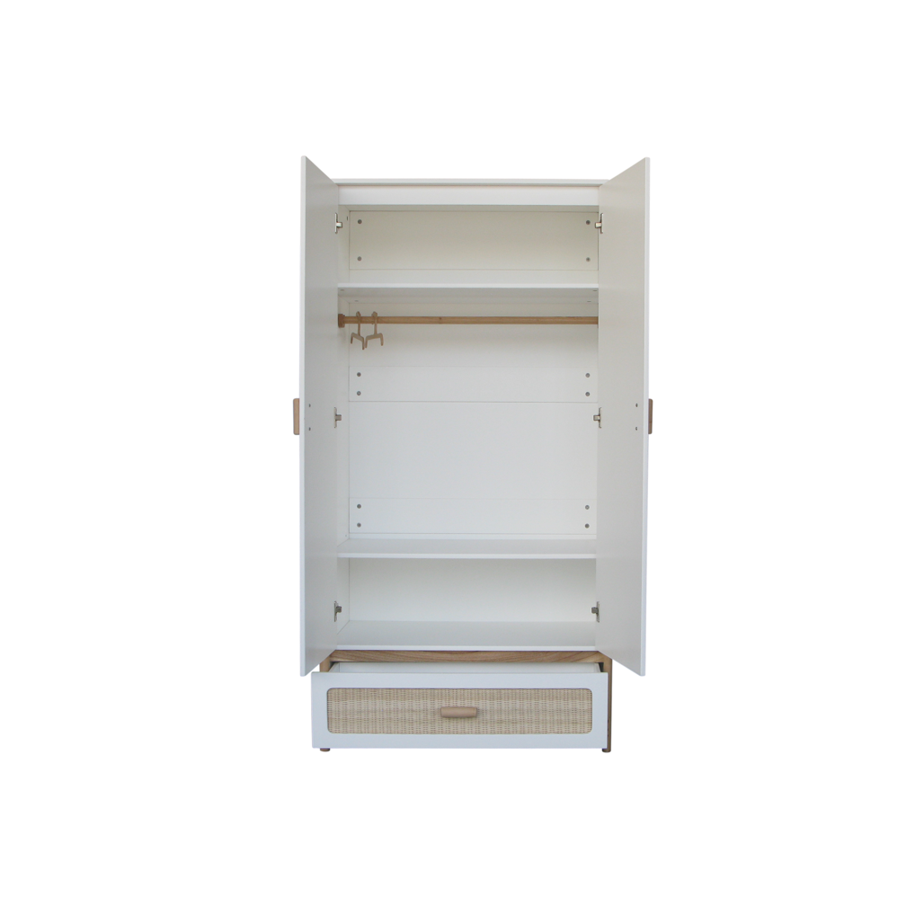 Oceania Wardrobe Rattan Cannes - Neige