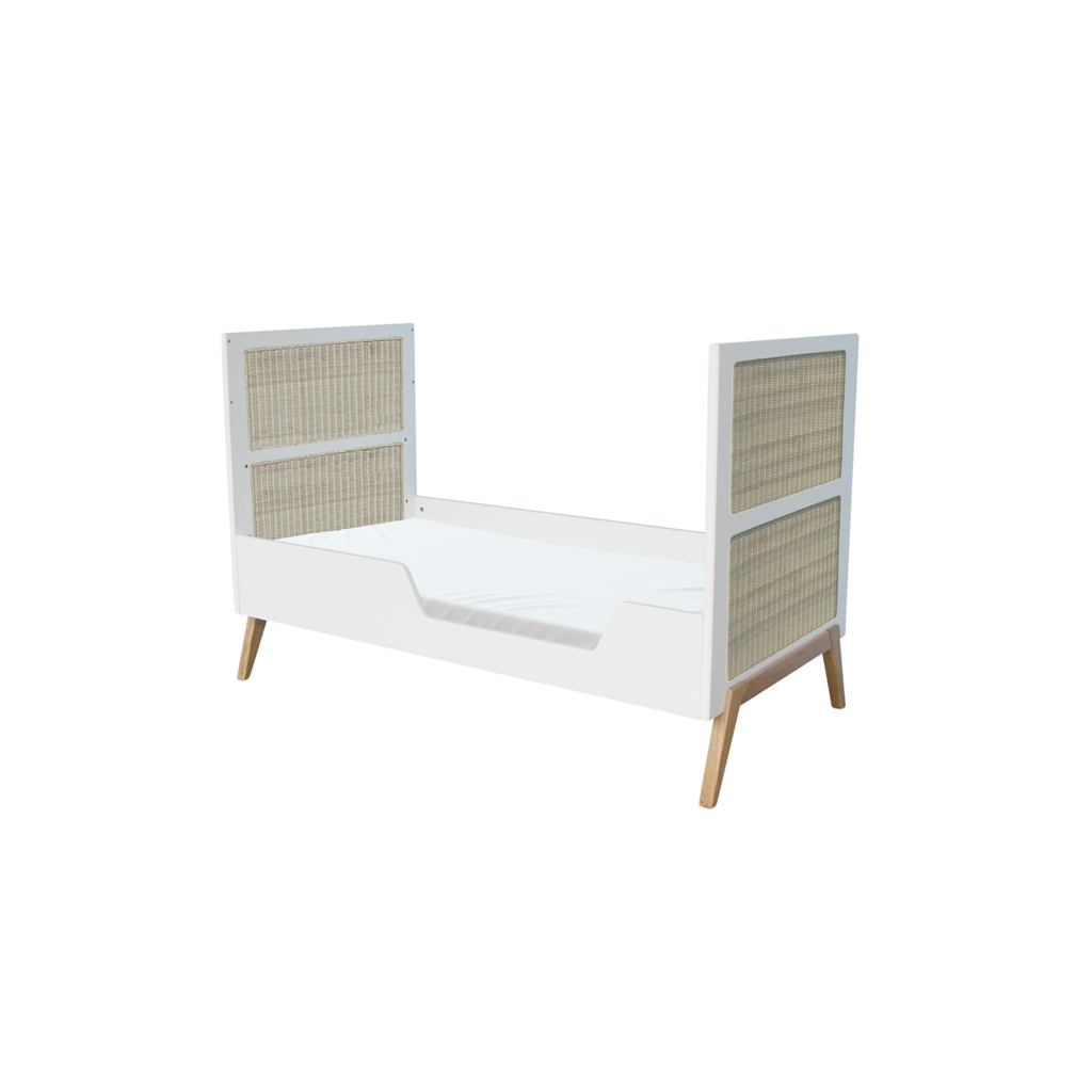 Marelia Multi-Evolutive Bed Rattan 70 x 140 - Neige