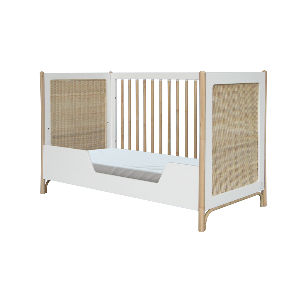 Oceania Rattan Evolutive Bed 60 x 120 - Neige