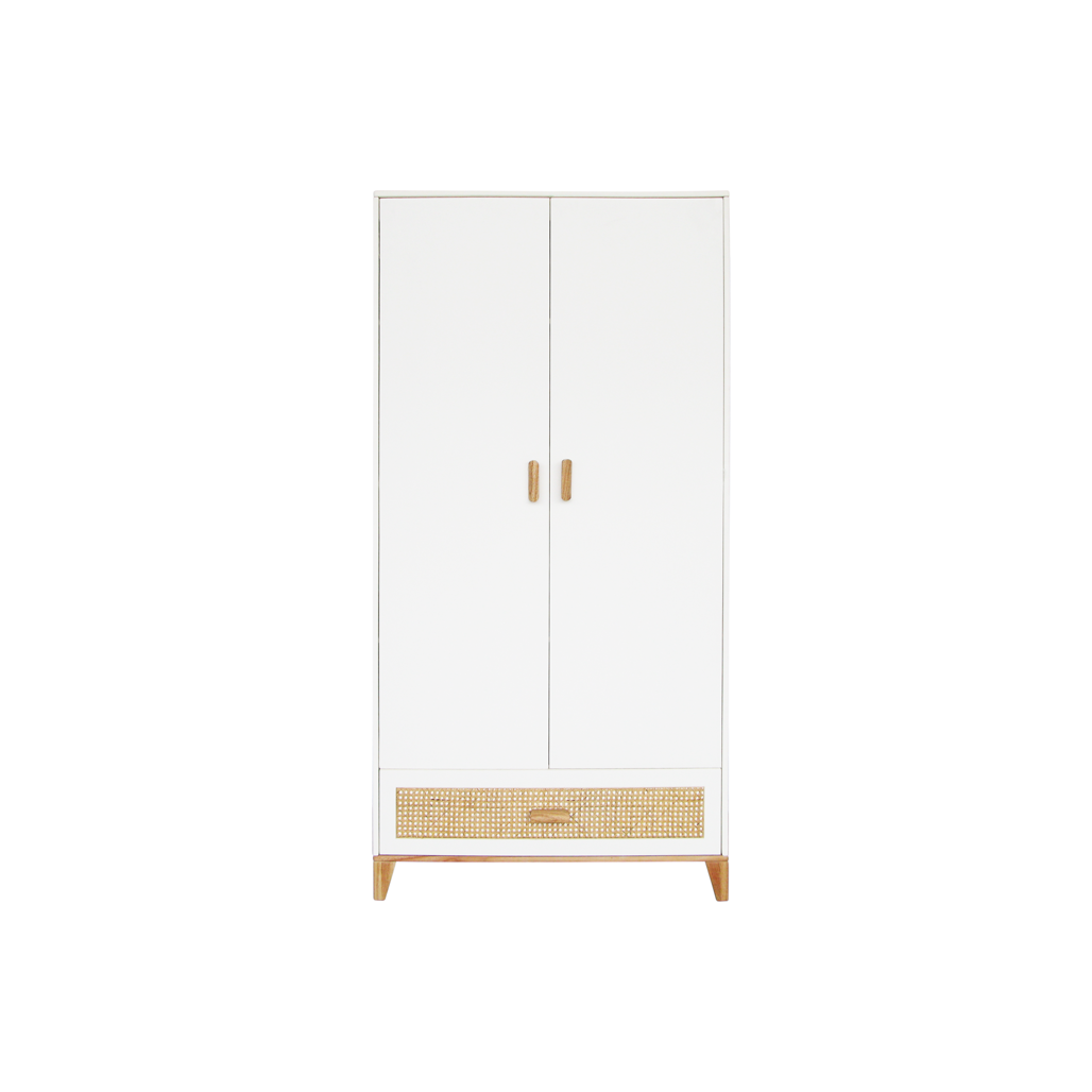 Nami Wardrobe Rattan / Neige