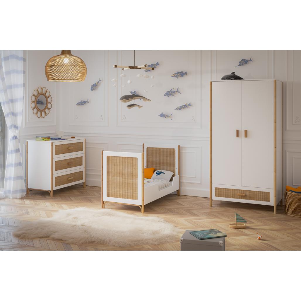 Oceania Wardrobe Rattan Cannes - Neige