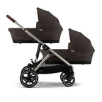 Cybex e-Gazelle S Twin Pushchair - Chocolate Brown