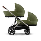 Cybex e-Gazelle S Twin Pushchair - Moss Green