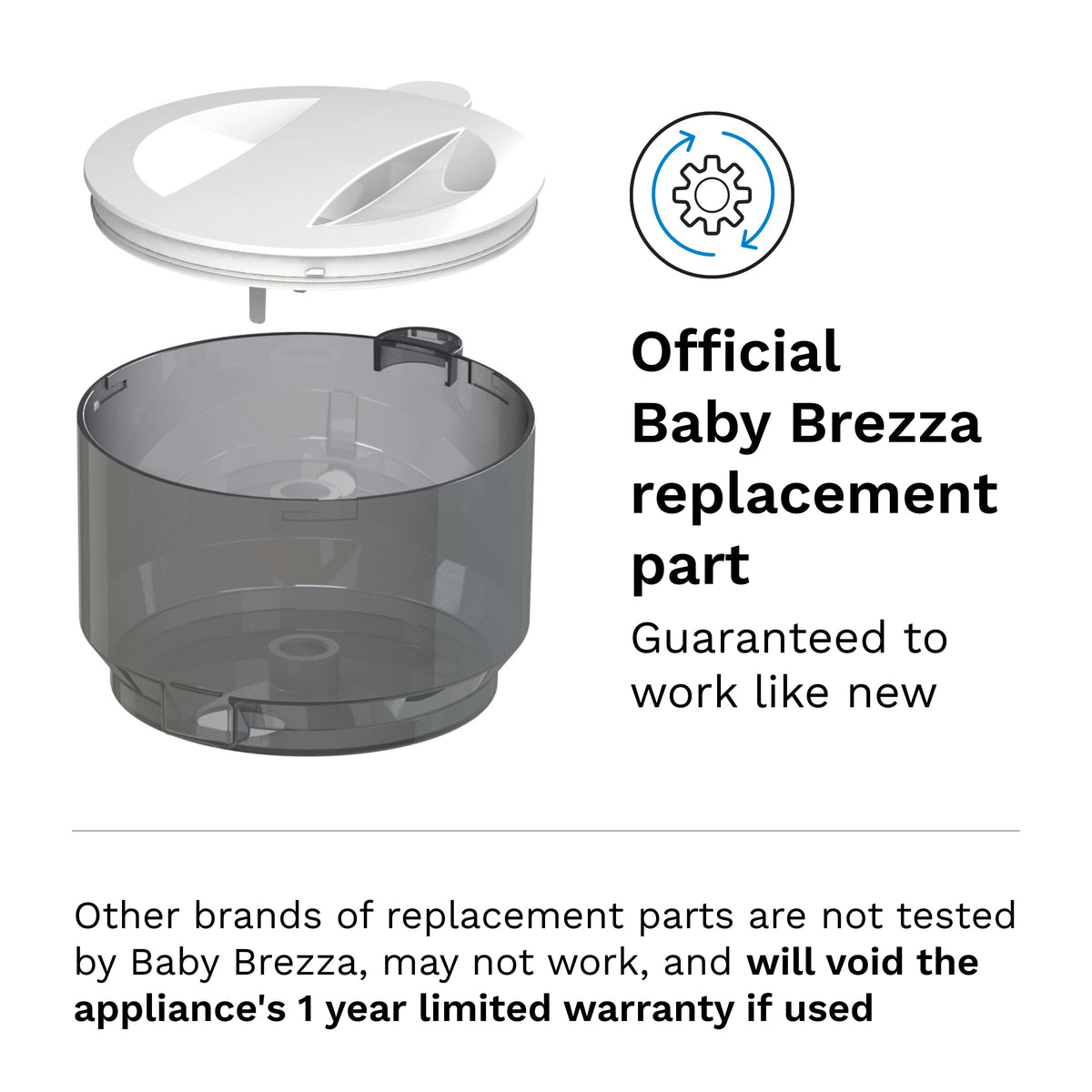 Baby Brezza Formula Pro Advanced Black Replacement Powder Container Lid