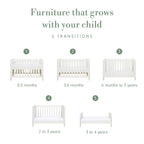 Tutti Bambini Alba Mini Cot Bed - White