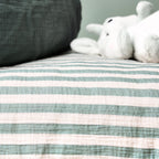 Obaby Muslin Fitted Sheet 140cm x 70cm - Ocean Stripe