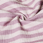 Obaby Muslin Fitted Sheet 120cm x 60cm - Berry Stripe
