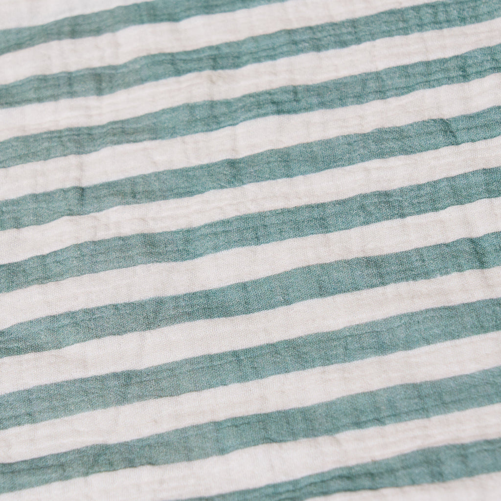 Obaby Muslin Fitted Sheet 140cm x 70cm - Ocean Stripe