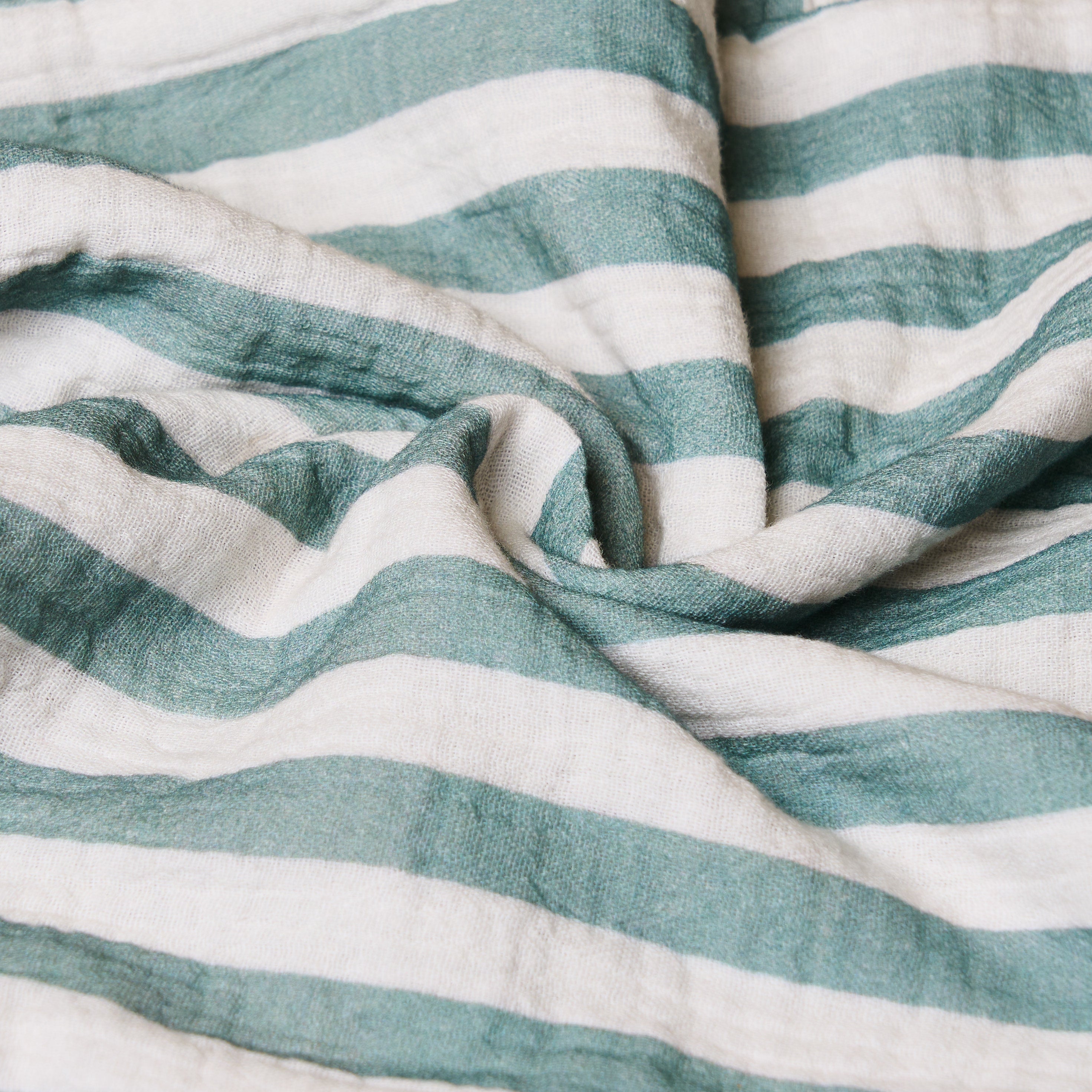 Obaby Muslin Fitted Sheet 120cm x 60cm - Ocean Stripe