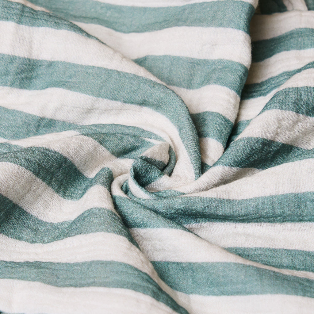 Obaby Muslin Fitted Sheet 140cm x 70cm - Ocean Stripe