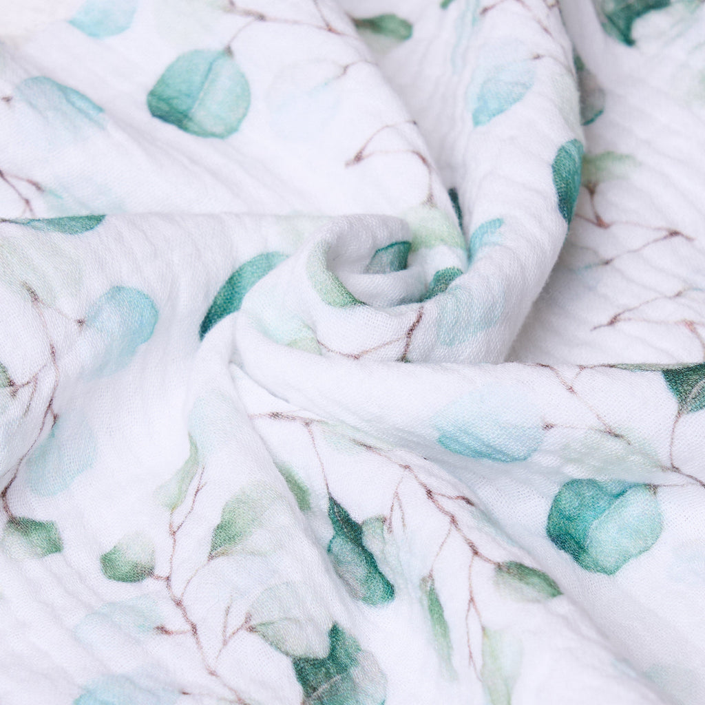 Obaby Muslin Fitted Sheet 140cm x 70cm - Eucalyptus