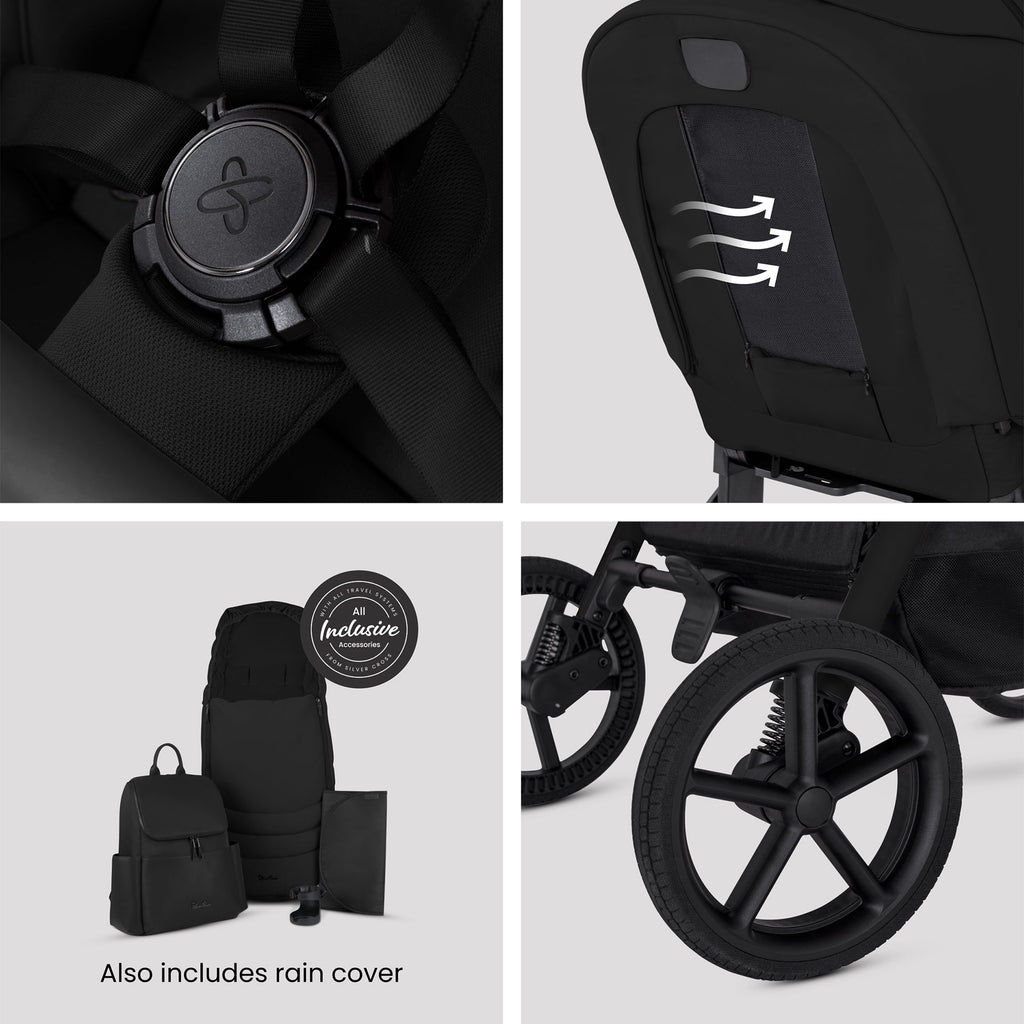 Silver Cross Breez Ultimate Accessory Bundle - Onyx