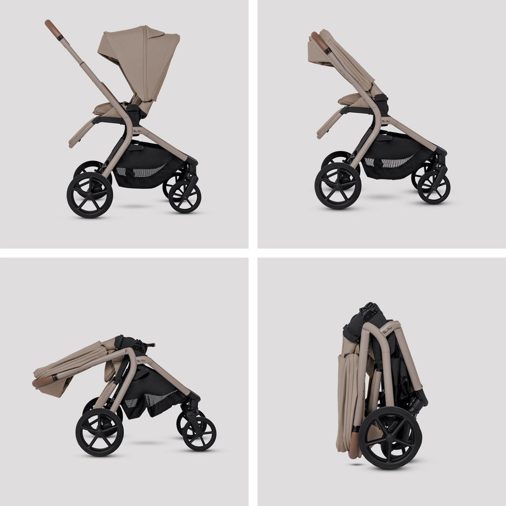 Silver Cross Breez Ultimate Cybex Cloud T & 360 Base Bundle - Champagne