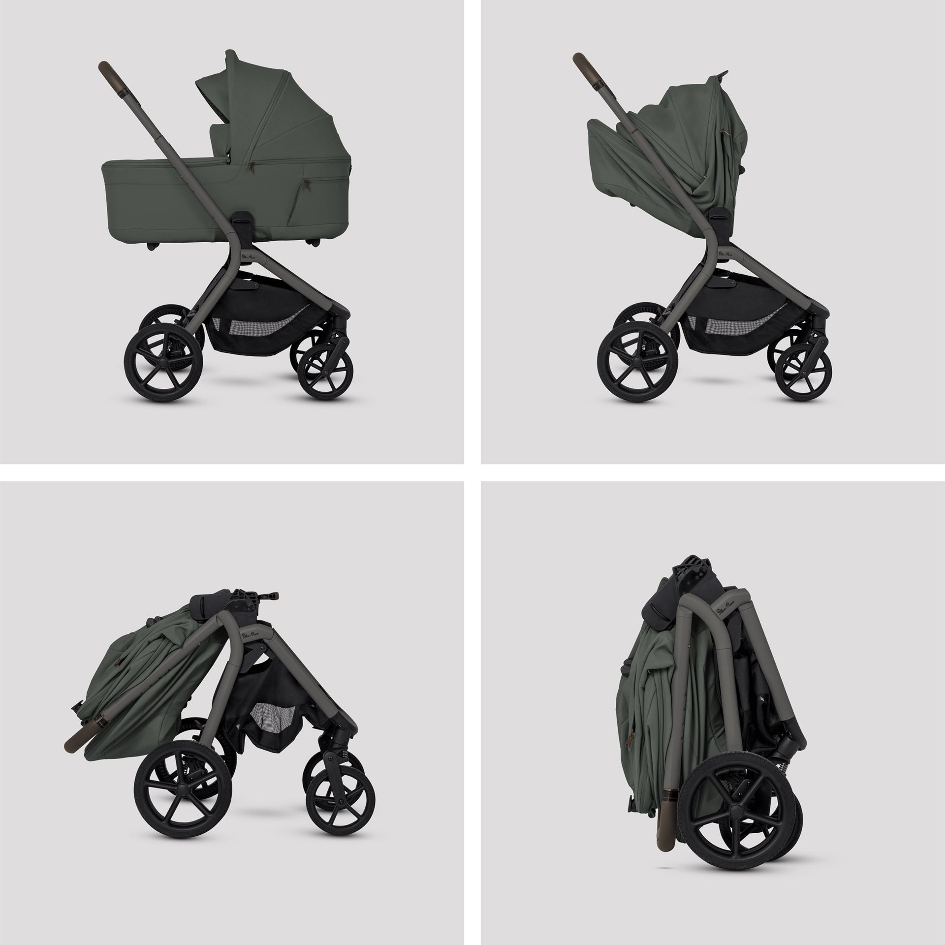 Silver Cross Breez Ultimate Maxi-Cosi Pebble 360 Pro2 & Sliding Base Bundle - Pewter
