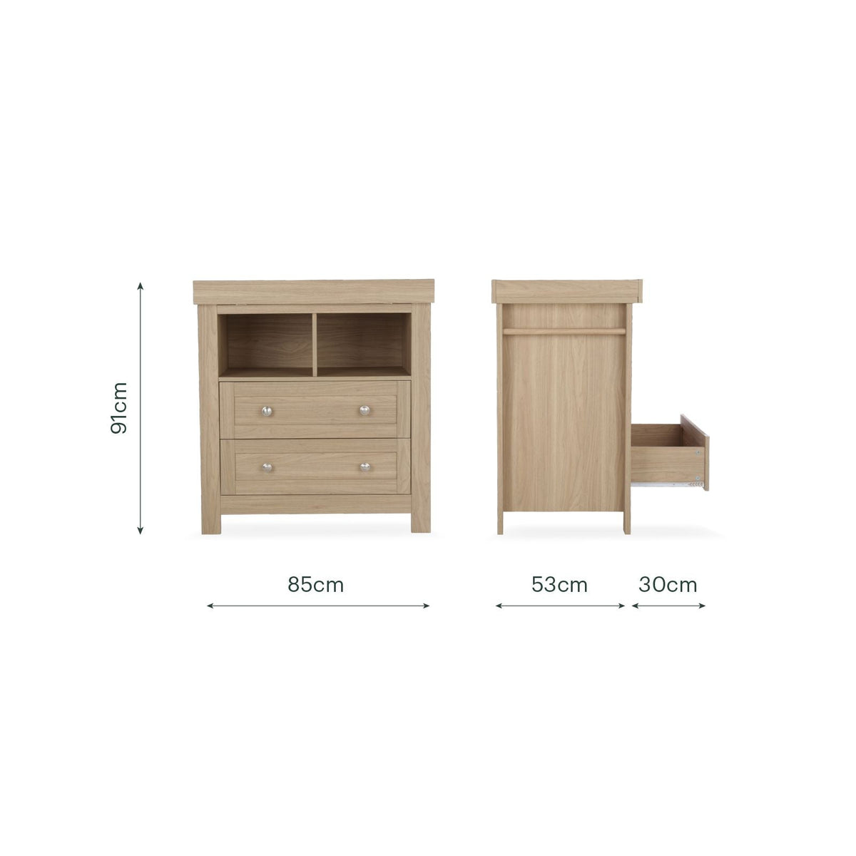 CuddleCo Burford Dresser Changer - Oak