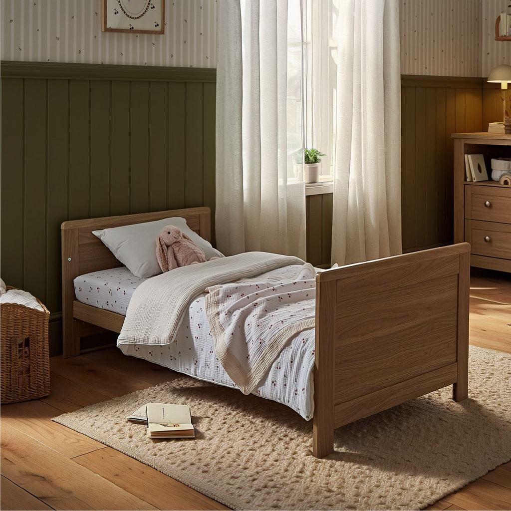 CuddleCo Burford Cot Bed - Oak