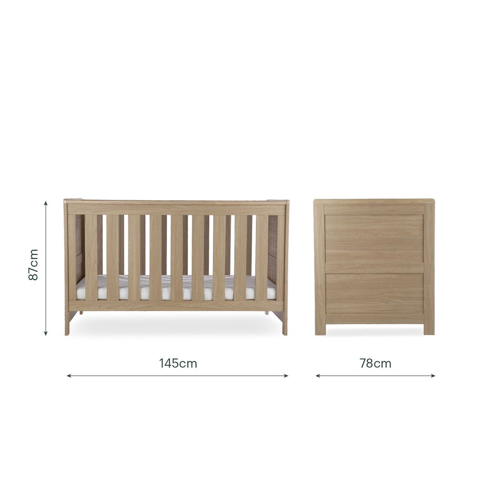 CuddleCo Burford Cot Bed - Oak