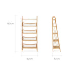 CuddleCo Aria 5 Tier Shelving Unit - Rattan