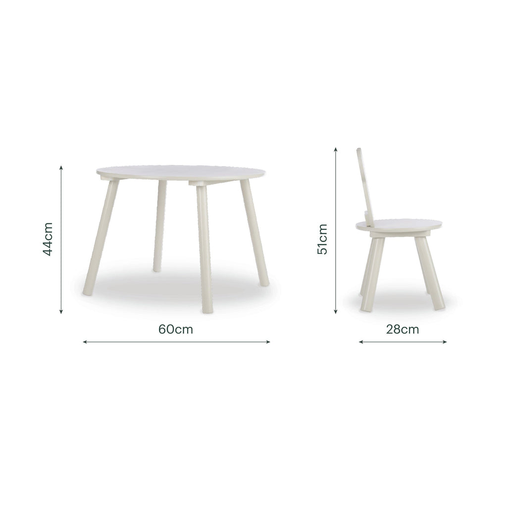 CuddleCo Play House Bear Table & 2 Chairs - Pebble