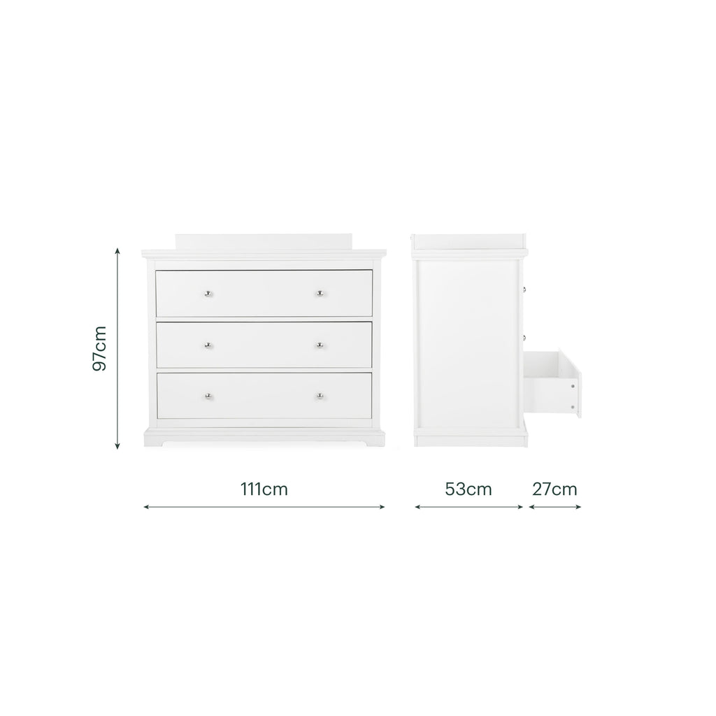 CuddleCo Beaumont 2 Piece Nursery Furniture Set - White