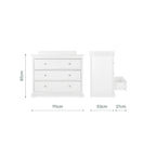 CuddleCo Beaumont 2 Piece Nursery Furniture Set - White