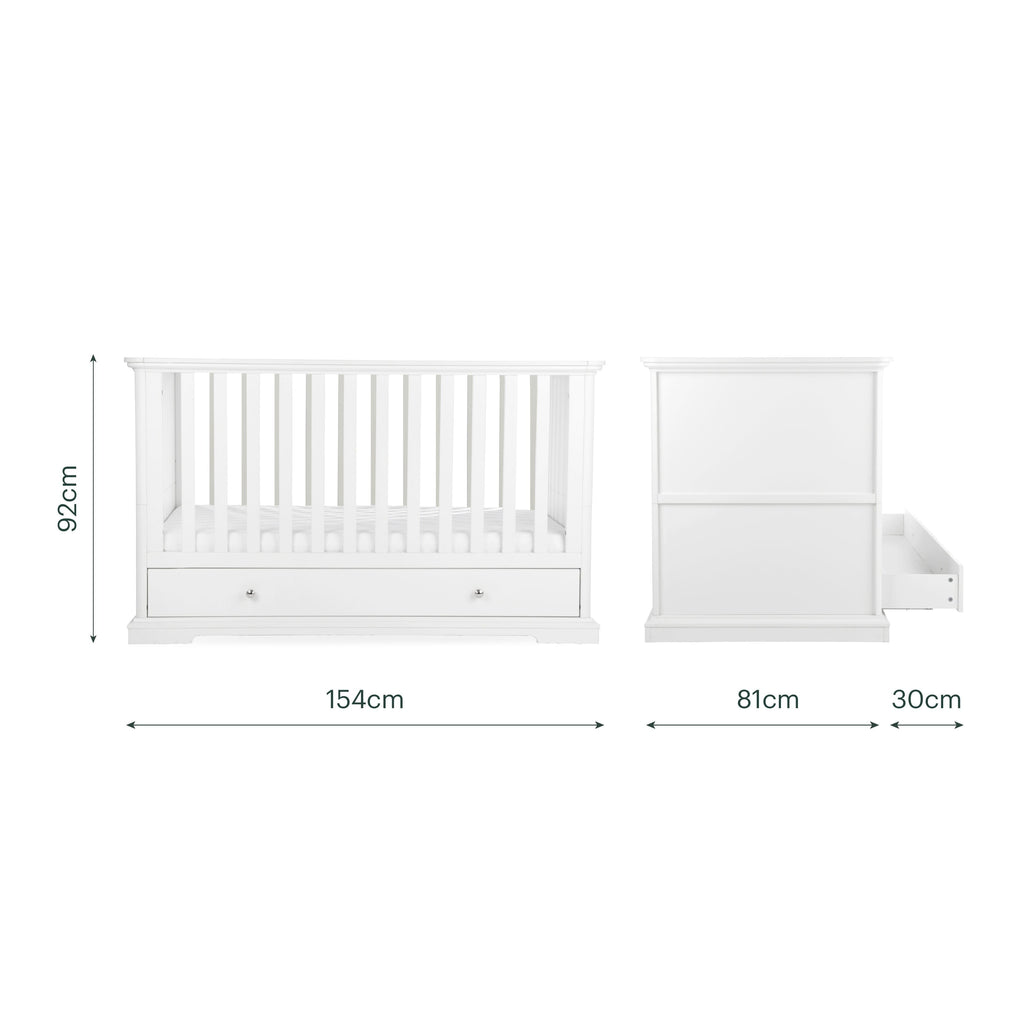CuddleCo Beaumont 3 Piece Nursery Furniture Set - White