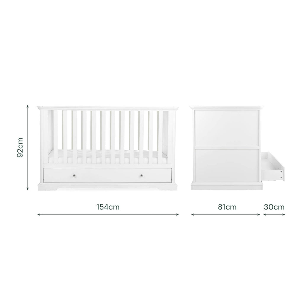 CuddleCo Beaumont Cot Bed - White