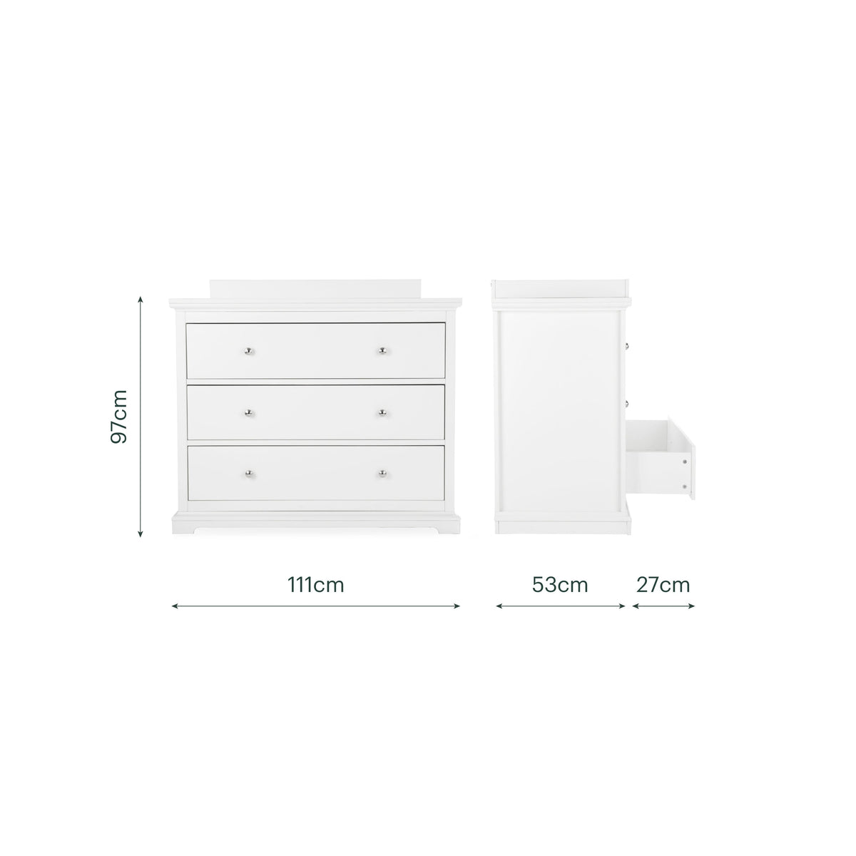 CuddleCo Beaumont Grand 2 Piece Nursery Furniture Set - White