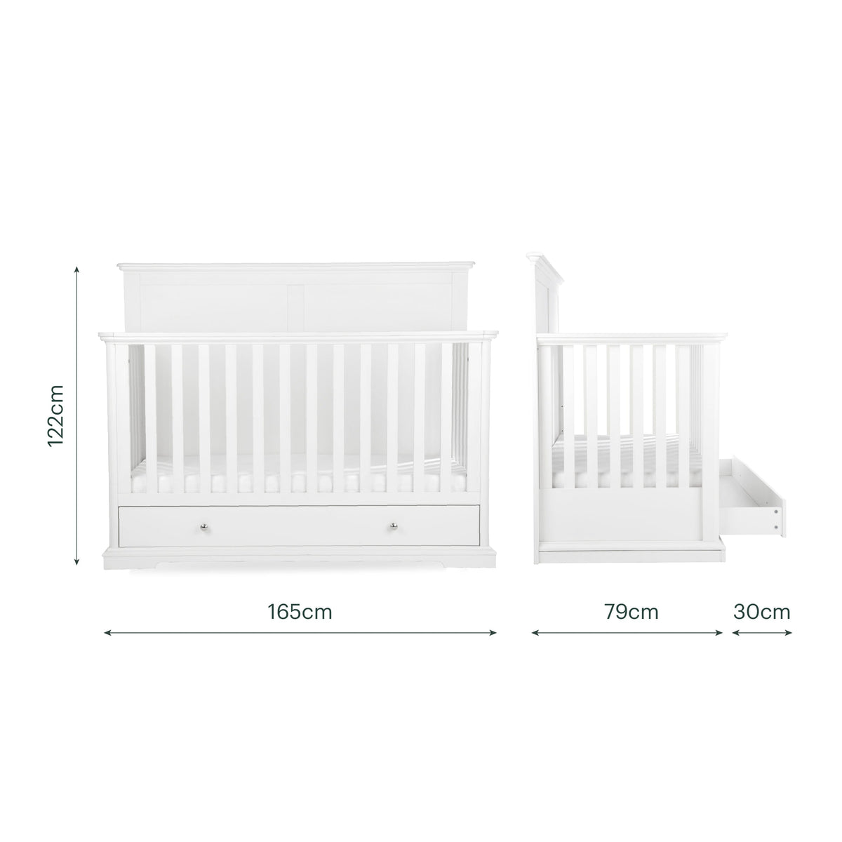 CuddleCo Beaumont Grand 2 Piece Nursery Furniture Set - White