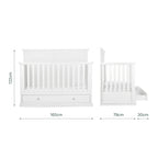 CuddleCo Beaumont Grand Cot Bed - White