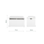 CuddleCo Beaumont Storage Box & Cushion Set - White
