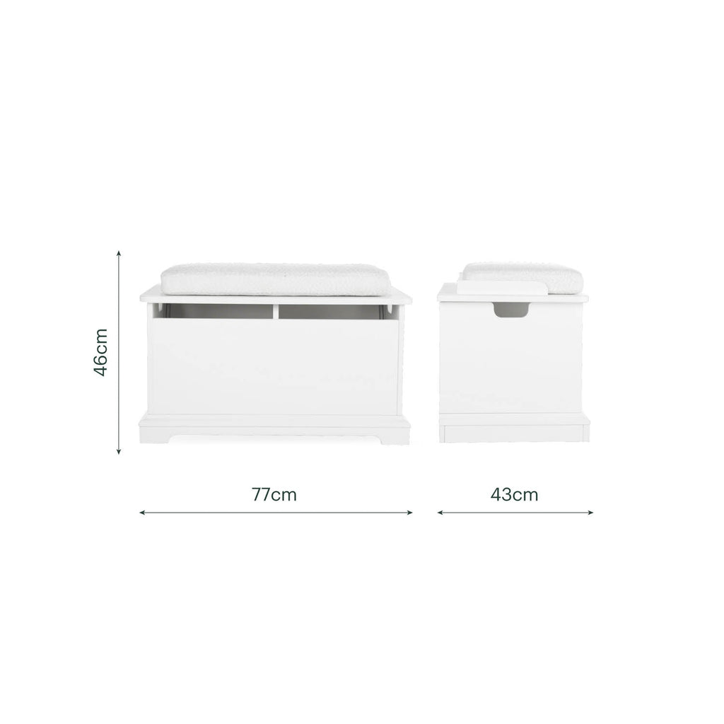 CuddleCo Beaumont Storage Box & Cushion Set - White
