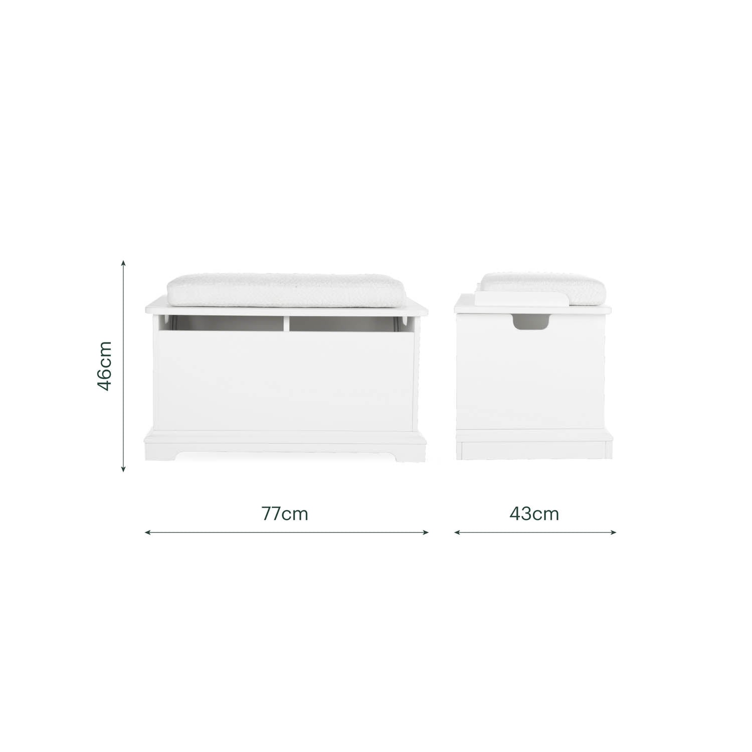 CuddleCo Beaumont Storage Box & Cushion Set - White