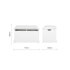 CuddleCo Beaumont Storage Box & Cushion Set - White