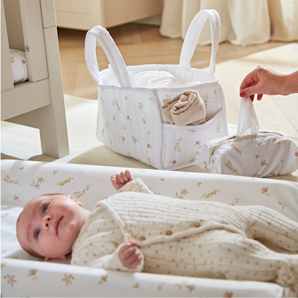 CuddleCo Nappy Caddy Set - Cashmere Meadow