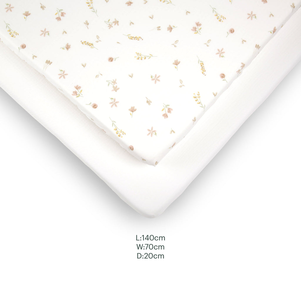 CuddleCo 4 Piece Cot Bed Bedding Set - Cashmere Meadow