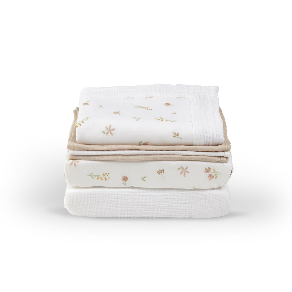 CuddleCo Universal Crib/Co-Sleeper Bedding Set - Cashmere Meadow