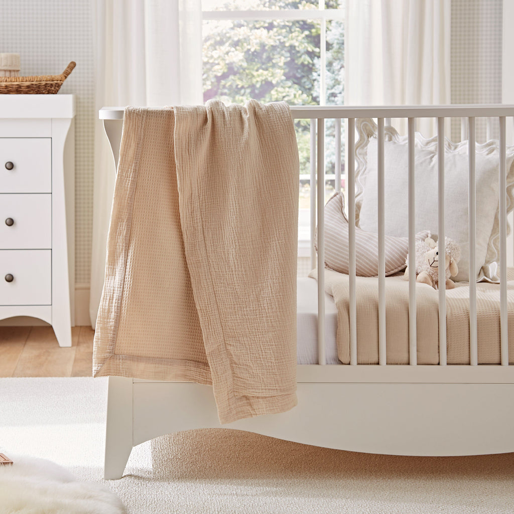 CuddleCo 4 Piece Cot Bed Bedding Set  - Cashmere Waffle