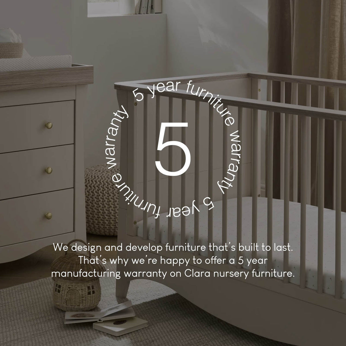 CuddleCo Clara Nursery Shelf - Cashmere and Ash